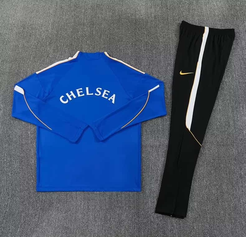 Thailand Quality(AAA) 26/27 Chelsea Blue Soccer Tracksuit 02