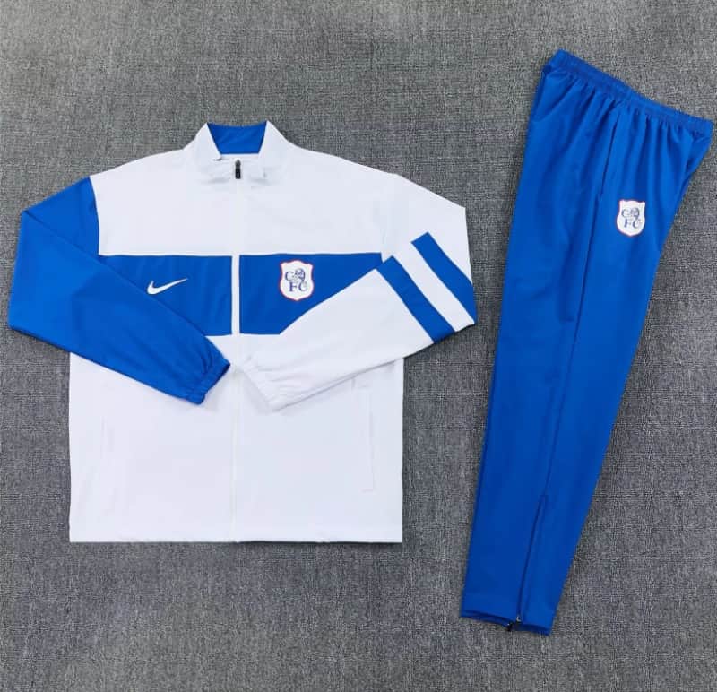 Thailand Quality(AAA) 26/27 Chelsea White Soccer Tracksuit