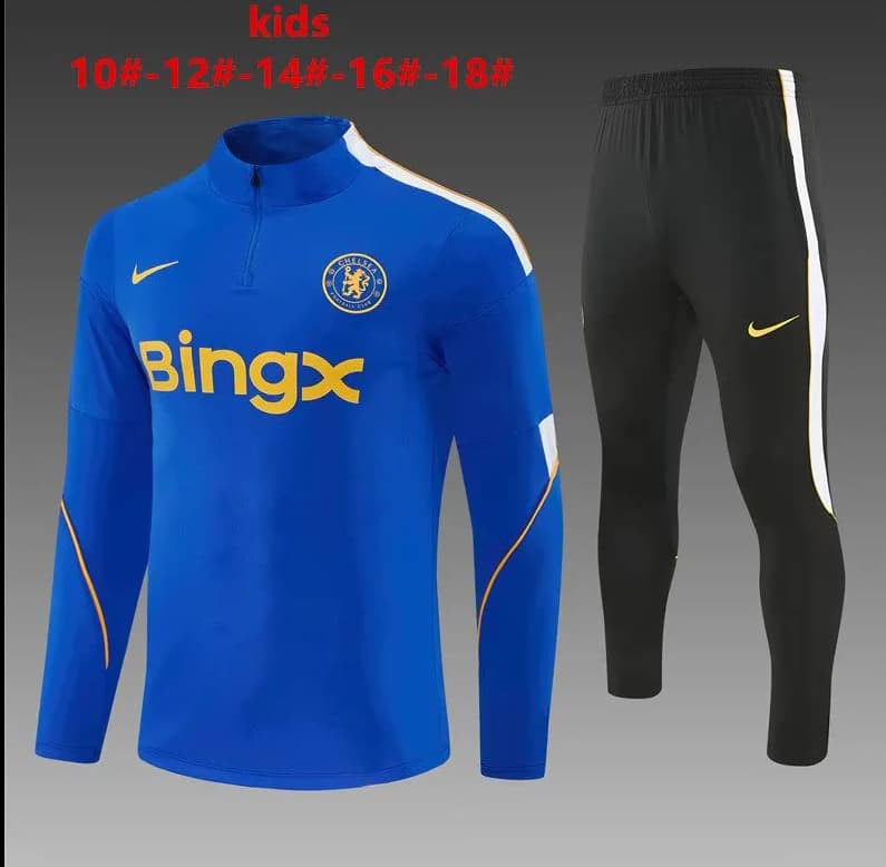 Kids - Thailand Quality(AAA) 26/27 Chelsea Blue Soccer Tracksuit Kids - Thailand Quality(AAA) 26/27 Chelsea Blue Soccer Tracksuit