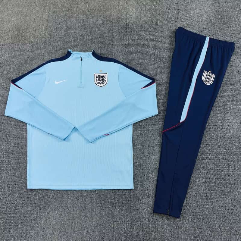 Thailand Quality(AAA) 2026 England Blue Soccer Tracksuit
