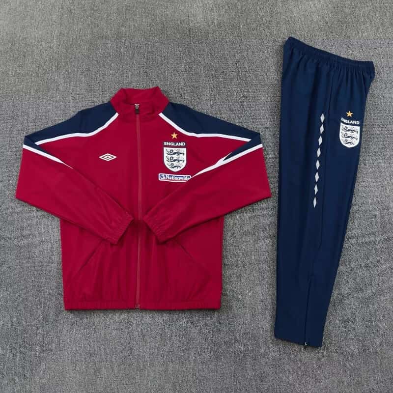 Thailand Quality(AAA) 2026 England Red Soccer Tracksuit