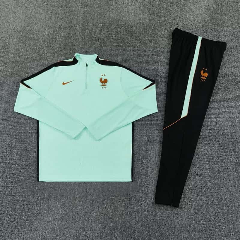 Thailand Quality(AAA) 2026 France Green Soccer Tracksuit Thailand Quality(AAA) 2026 France Green Soccer Tracksuit