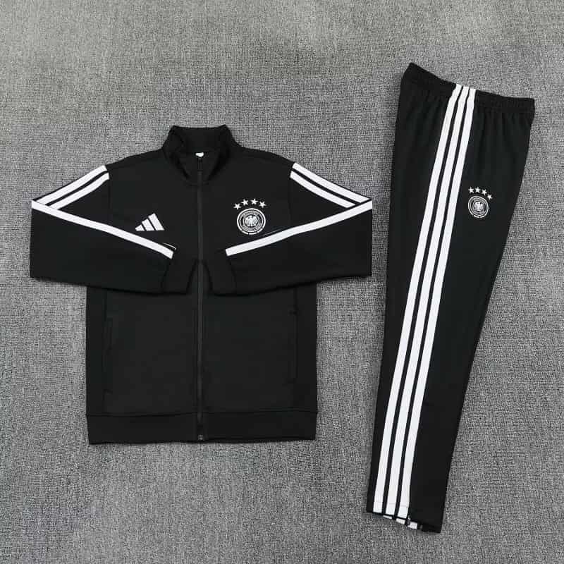 Thailand Quality(AAA) 2026 Germany Black Soccer Tracksuit 04 Thailand Quality(AAA) 2026 Germany Black Soccer Tracksuit 04