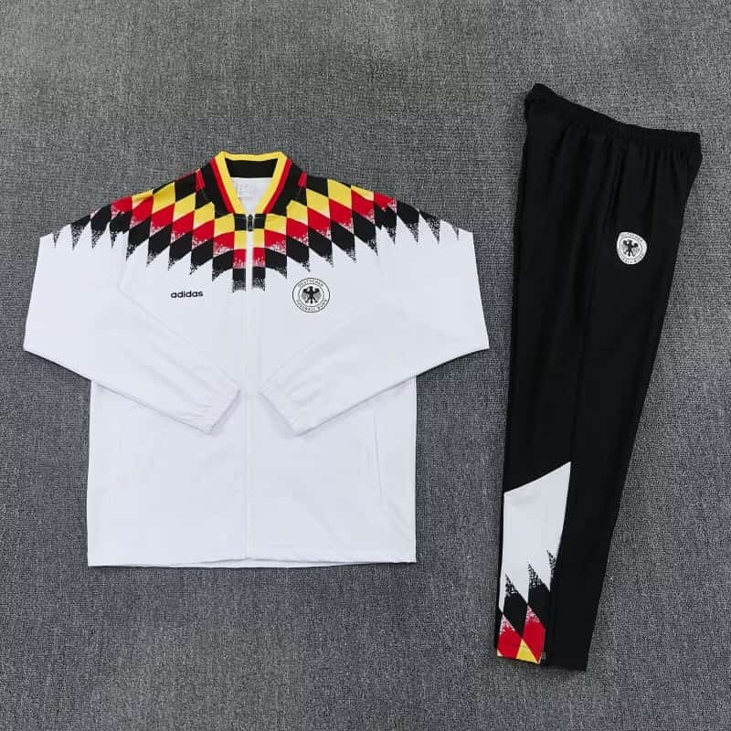 Thailand Quality(AAA) 2026 Germany White Soccer Tracksuit 02
