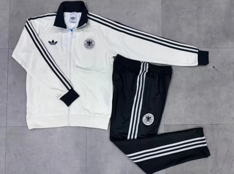 Thailand Quality(AAA) 2026 Germany White Soccer Tracksuit 03 Thailand Quality(AAA) 2026 Germany White Soccer Tracksuit 03