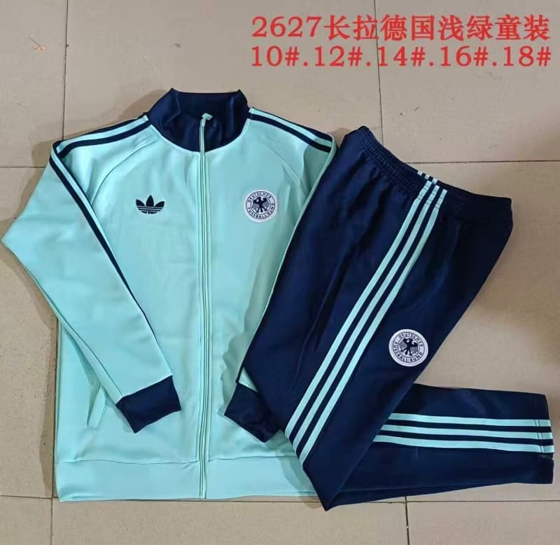 Kids - Thailand Quality(AAA) 2026 Germany Green Soccer Tracksuit
