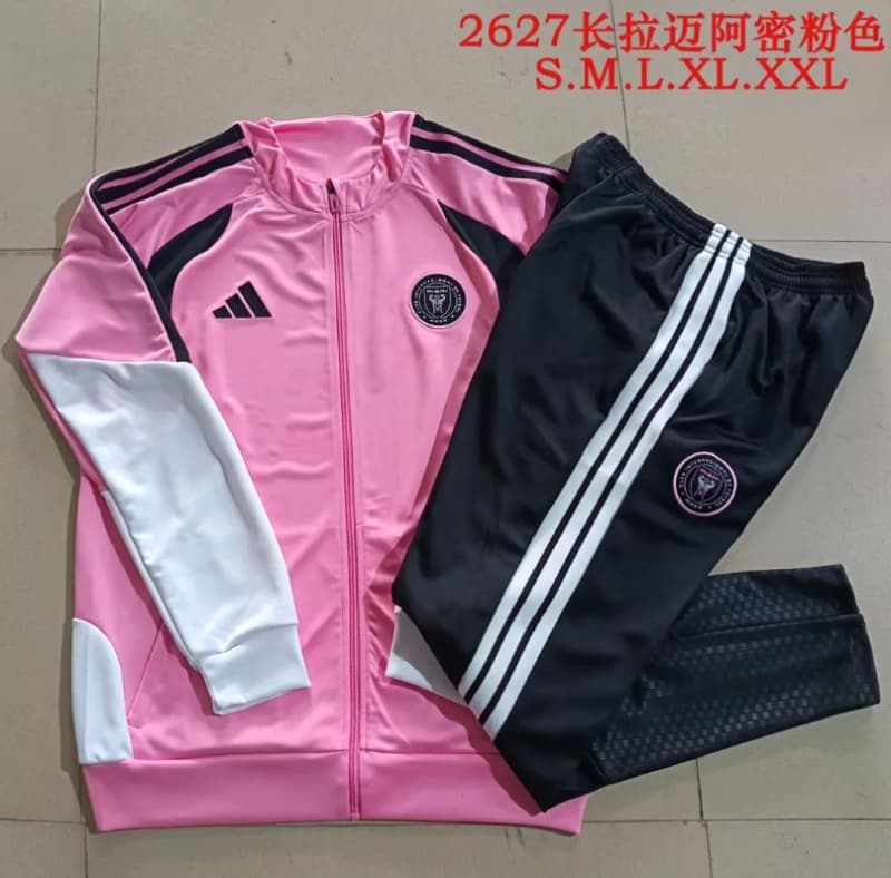 Thailand Quality(AAA) 2026 Inter Miami Pink Soccer Tracksuit