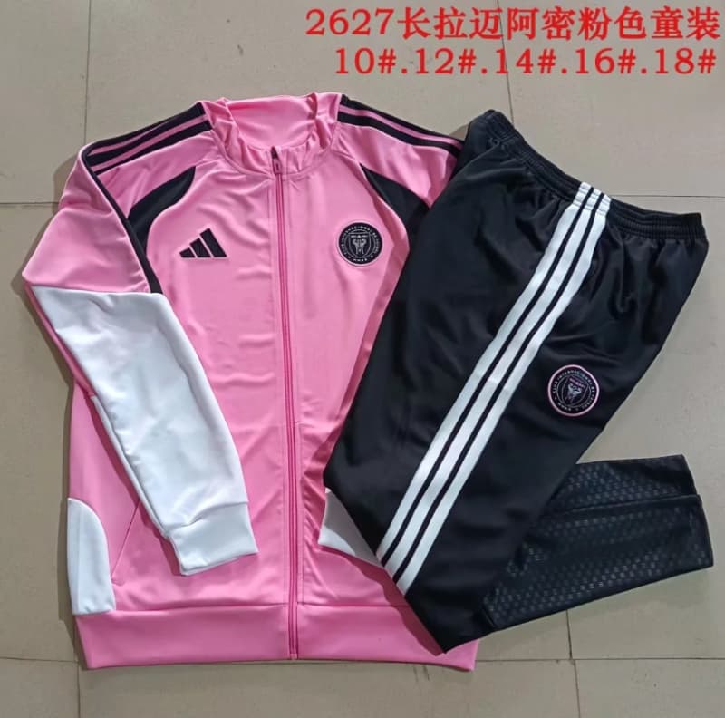 Kids - Thailand Quality(AAA) 2026 Inter Miami Pink Soccer Tracksuit