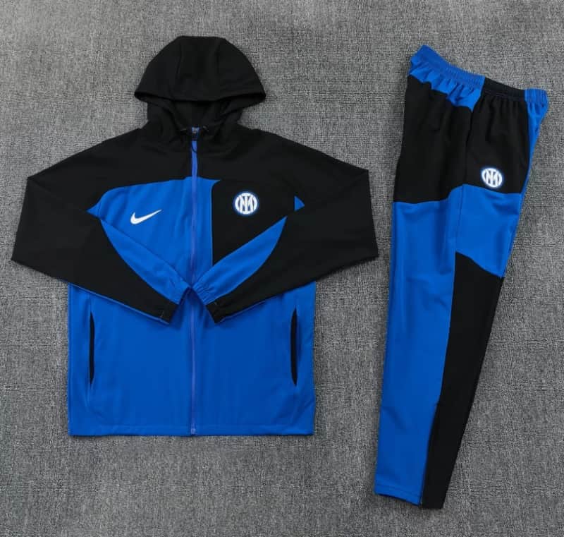 Thailand Quality(AAA) 26/27 Inter Milan Blue Soccer Windbreaker Tracksuit