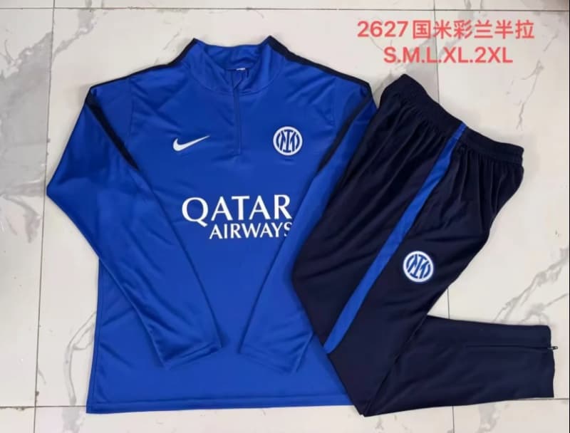 Thailand Quality(AAA) 26/27 Inter Milan Blue Soccer Tracksuit 02