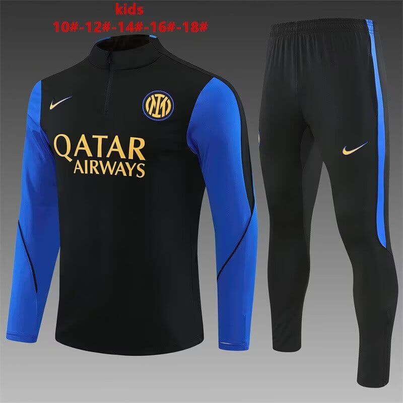 Kids - Thailand Quality(AAA) 26/27 Inter Milan Black Soccer Tracksuit Kids - Thailand Quality(AAA) 26/27 Inter Milan Black Soccer Tracksuit