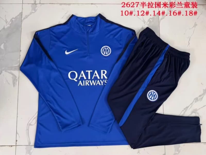 Kids - Thailand Quality(AAA) 26/27 Inter Milan Blue Soccer Tracksuit Kids - Thailand Quality(AAA) 26/27 Inter Milan Blue Soccer Tracksuit