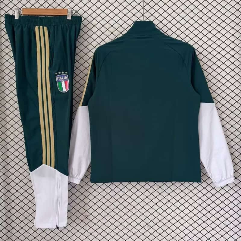 Thailand Quality(AAA) 2026 Italy Green Soccer Tracksuit 04
