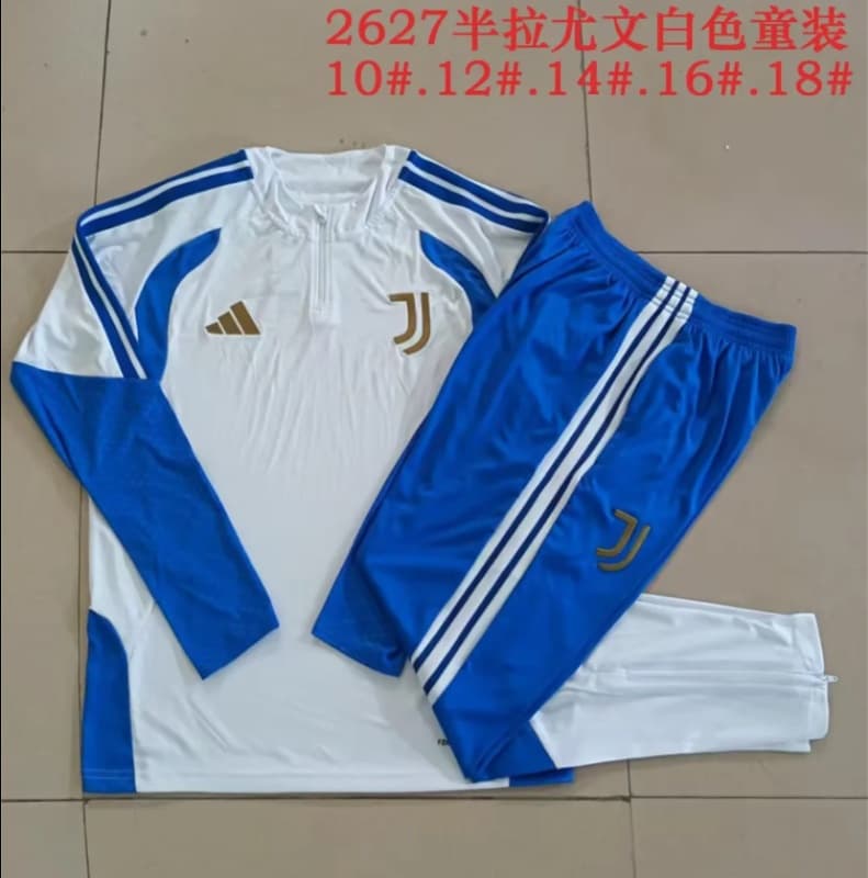 Kids - Thailand Quality(AAA) 26/27 Juventus White Soccer Tracksuit Kids - Thailand Quality(AAA) 26/27 Juventus White Soccer Tracksuit