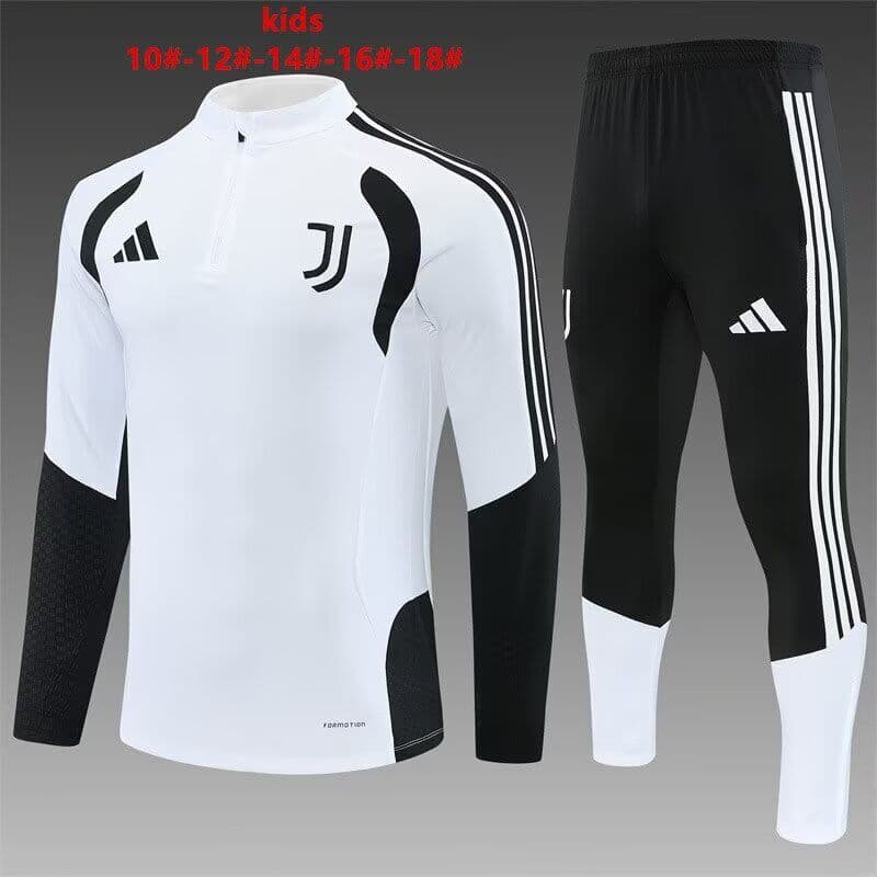 Kids - Thailand Quality(AAA) 26/27 Juventus White Soccer Tracksuit 02 Kids - Thailand Quality(AAA) 26/27 Juventus White Soccer Tracksuit 02