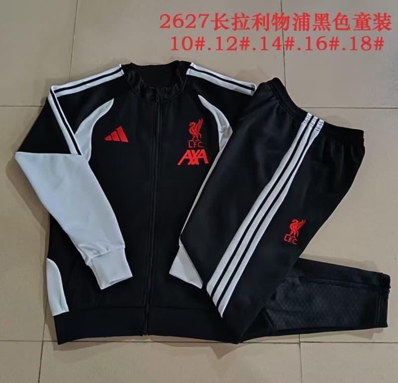 Kids - Thailand Quality(AAA) 26/27 Liverpool Black Soccer Tracksuit Kids - Thailand Quality(AAA) 26/27 Liverpool Black Soccer Tracksuit