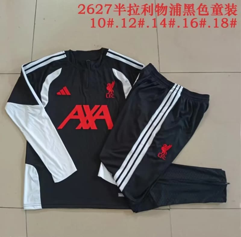 Kids - Thailand Quality(AAA) 26/27 Liverpool Black Soccer Tracksuit 02 Kids - Thailand Quality(AAA) 26/27 Liverpool Black Soccer Tracksuit 02