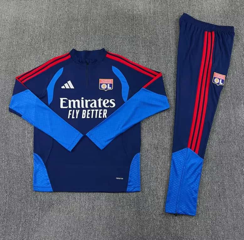 Thailand Quality(AAA) 26/27 Lyon Dark Blue Soccer Tracksuit Thailand Quality(AAA) 26/27 Lyon Dark Blue Soccer Tracksuit