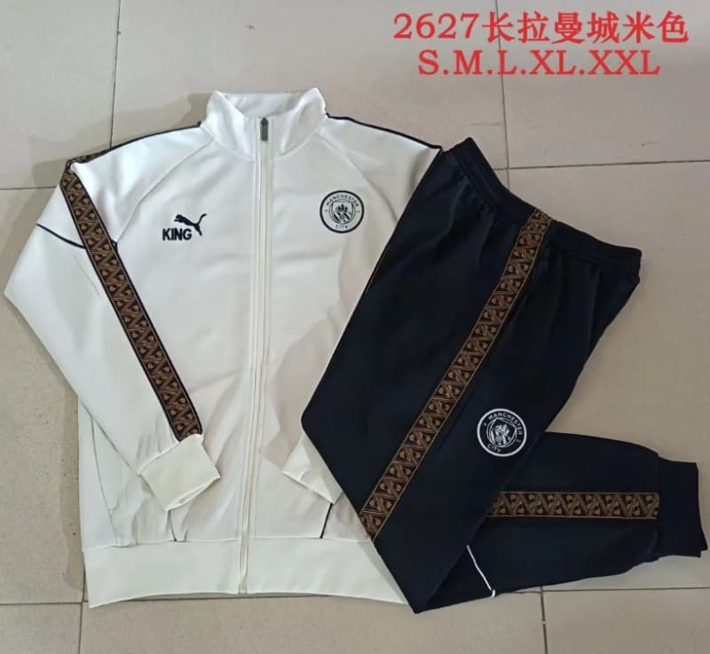 Thailand Quality(AAA) 26/27 Manchester City White Soccer Tracksuit
