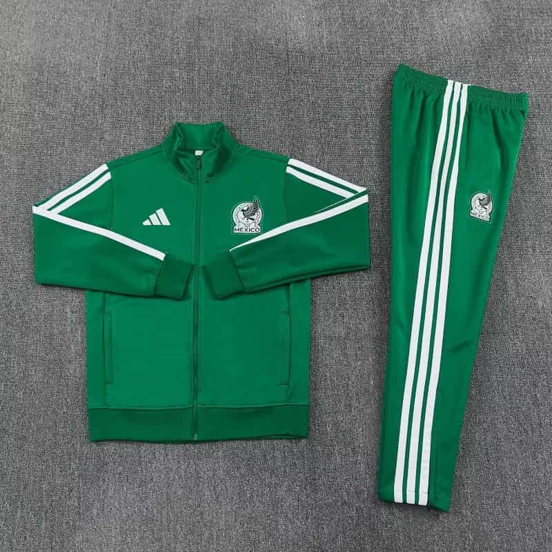 Thailand Quality(AAA) 2026 Mexico Green Soccer Tracksuit 03