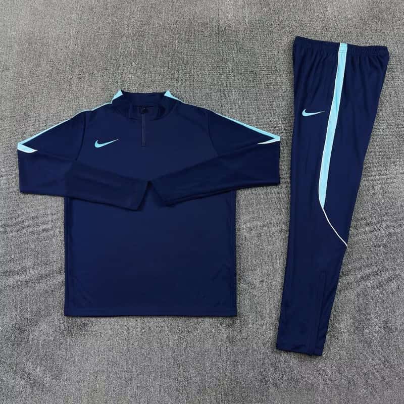Thailand Quality(AAA) 2026 Nike Dark Blue Soccer Tracksuit