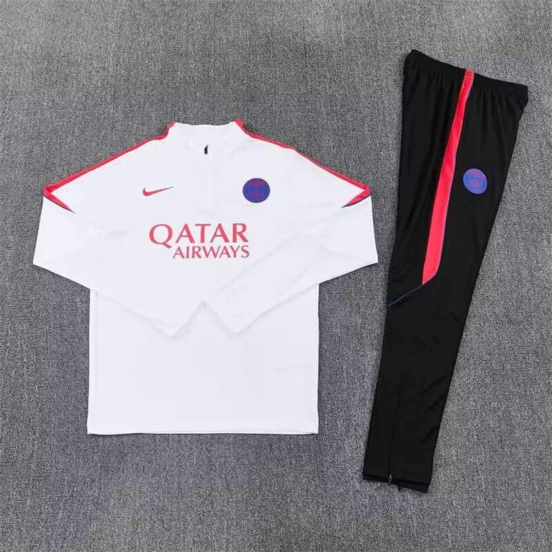 Thailand Quality(AAA) 26/27 Paris St Germain White Soccer Tracksuit
