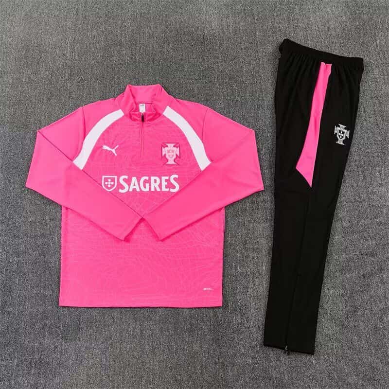 Thailand Quality(AAA) 2026 Portugal Pink Soccer Tracksuit Thailand Quality(AAA) 2026 Portugal Pink Soccer Tracksuit
