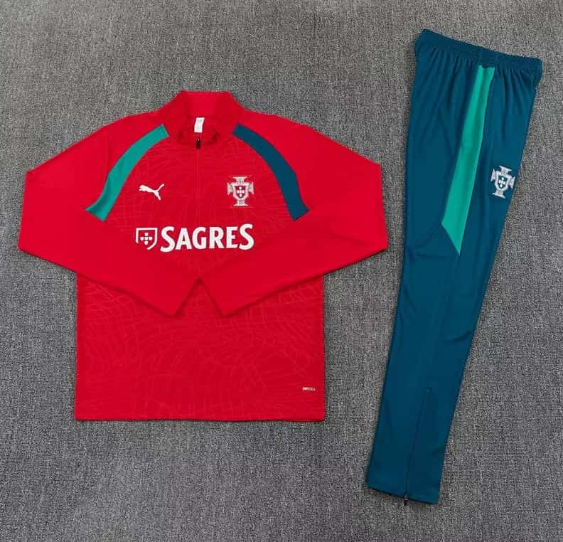 Thailand Quality(AAA) 2026 Portugal Red Soccer Tracksuit 02 Thailand Quality(AAA) 2026 Portugal Red Soccer Tracksuit 02