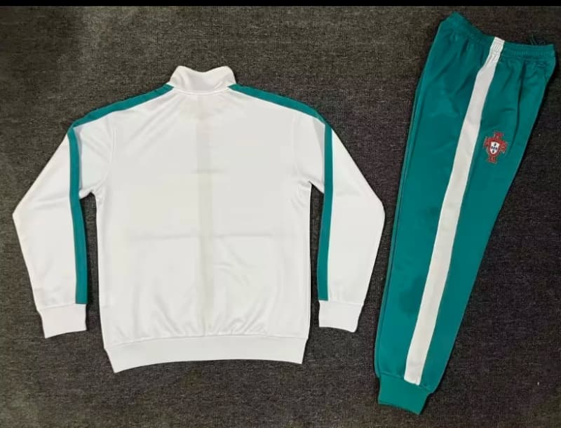 Thailand Quality(AAA) 2026 Portugal White Soccer Tracksuit 02
