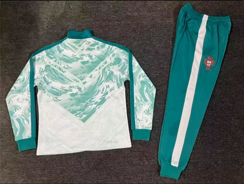 Thailand Quality(AAA) 2026 Portugal White Soccer Tracksuit 03