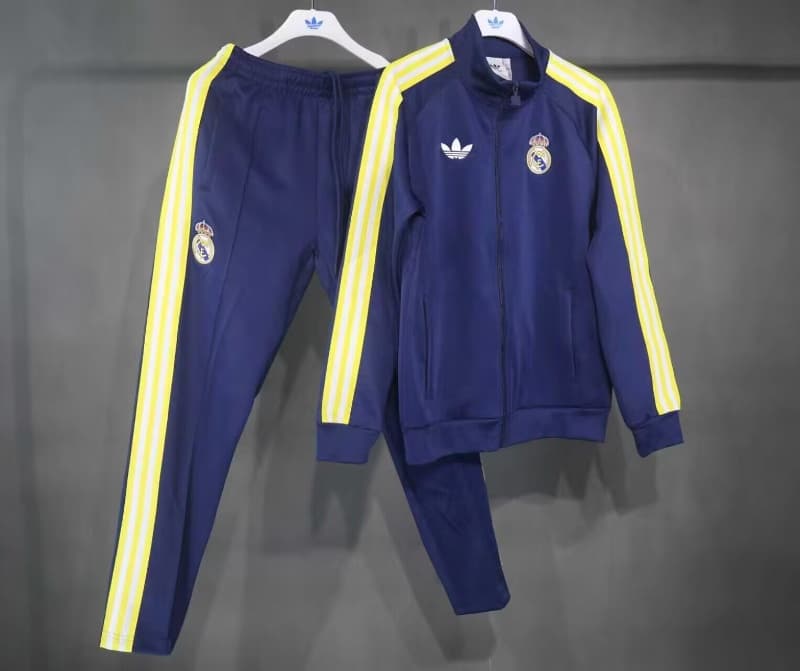 Thailand Quality(AAA) 26/27 Real Madrid Dark Blue Soccer Tracksuit