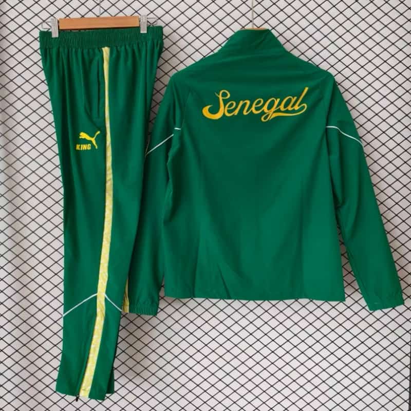 Thailand Quality(AAA) 2026 Senegal Green Soccer Windbreaker Tracksuit 05