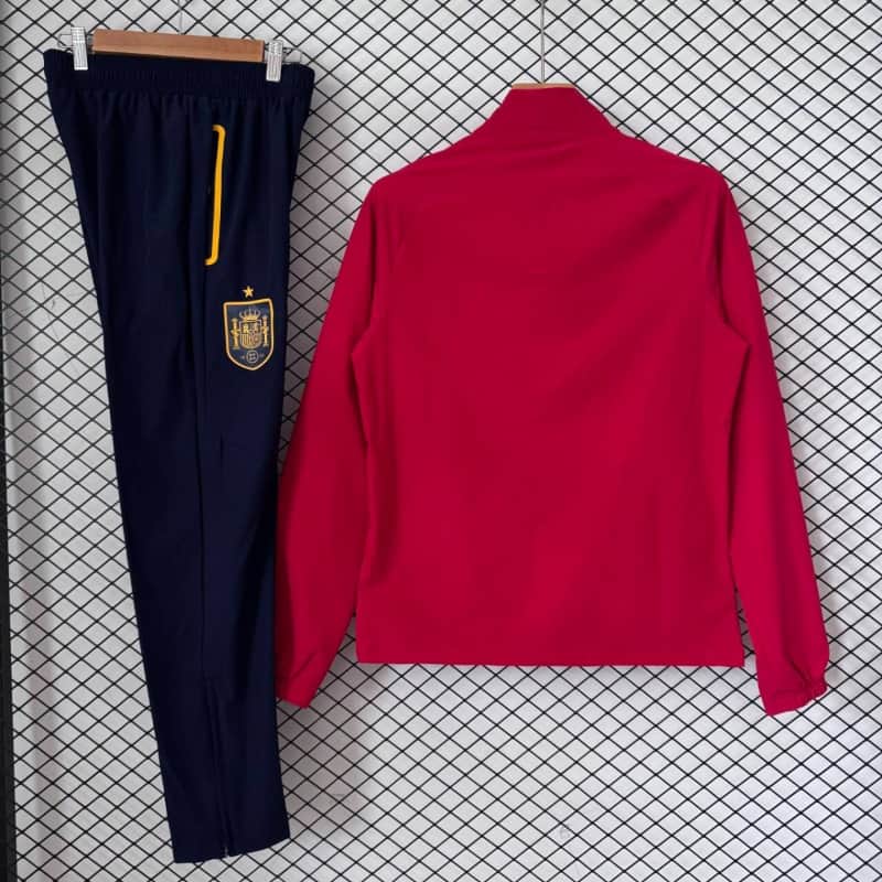 Thailand Quality(AAA) 2026 Spain Red Soccer Tracksuit