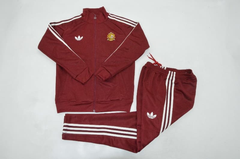 Thailand Quality(AAA) 2026 Spain Red Soccer Tracksuit 03