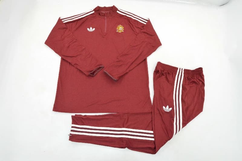 Thailand Quality(AAA) 2026 Spain Red Soccer Tracksuit 04