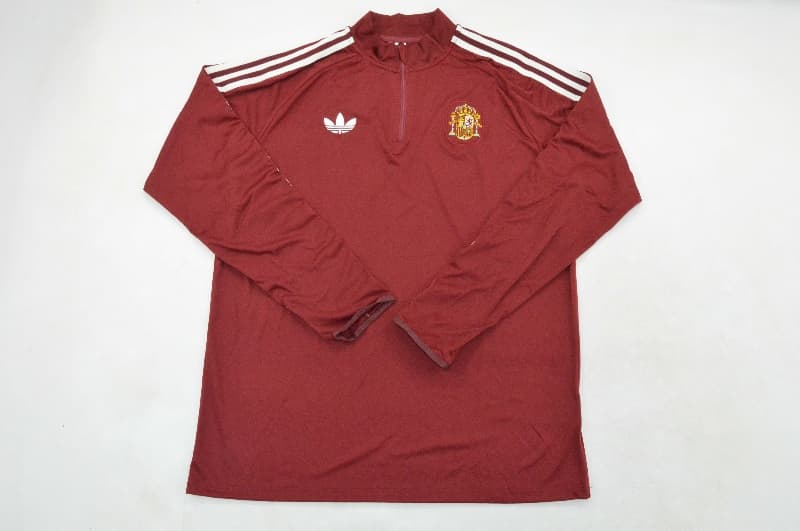Thailand Quality(AAA) 2026 Spain Red Soccer Tracksuit 04