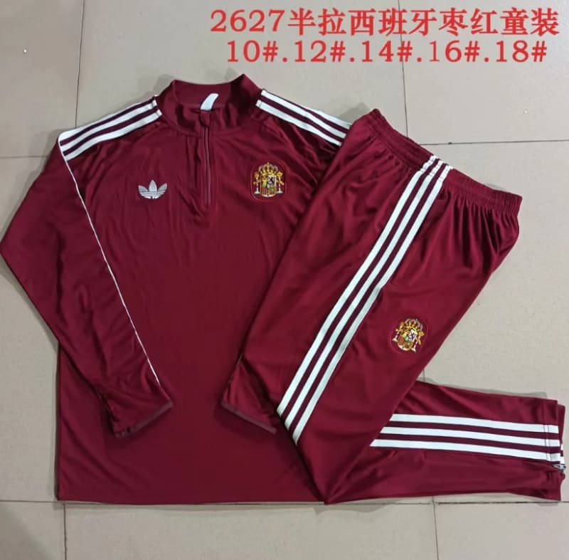 Kids - Thailand Quality(AAA) 2026 Spain Red Soccer Tracksuit 02 Kids - Thailand Quality(AAA) 2026 Spain Red Soccer Tracksuit 02