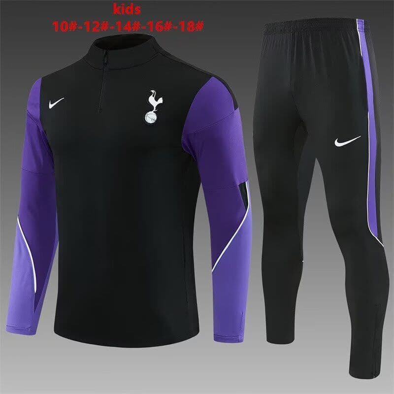 Kids - Thailand Quality(AAA) 26/27 Tottenham Hotspur Black Soccer Tracksuit Kids - Thailand Quality(AAA) 26/27 Tottenham Hotspur Black Soccer Tracksuit