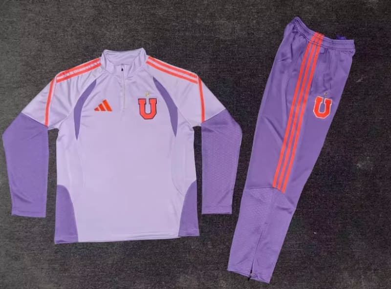 Thailand Quality(AAA) 2026 Universidad Chile Purple Soccer Tracksuit