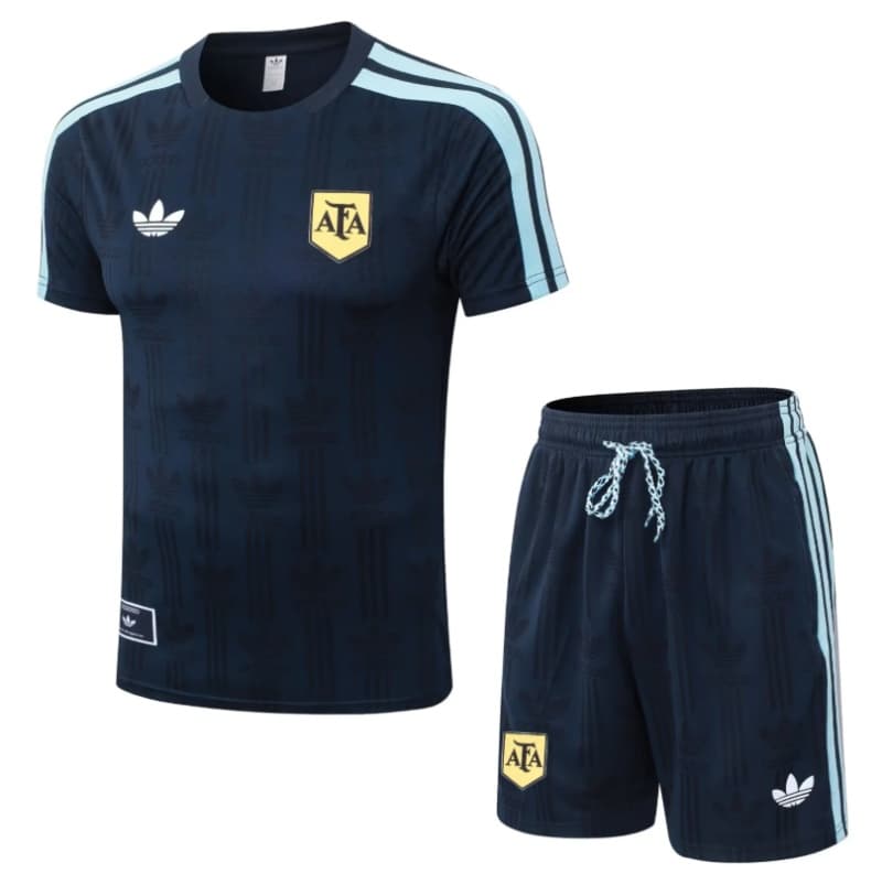 Thailand Quality(AAA) 2026 Argentina Dark Blue Soccer Training Sets 03