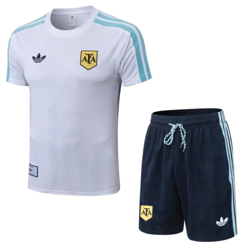 Thailand Quality(AAA) 2026 Argentina White Soccer Training Sets 03