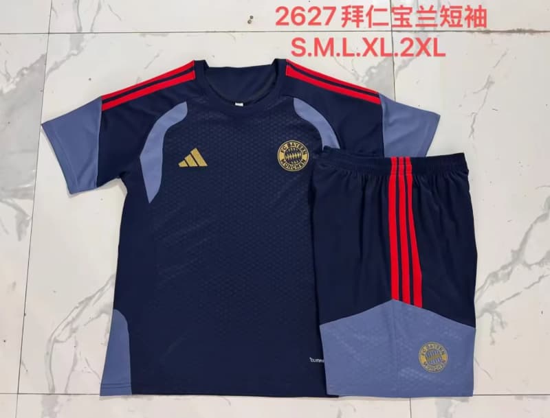 Thailand Quality(AAA) 26/27 Bayern Munich Dark Blue Soccer Training Sets