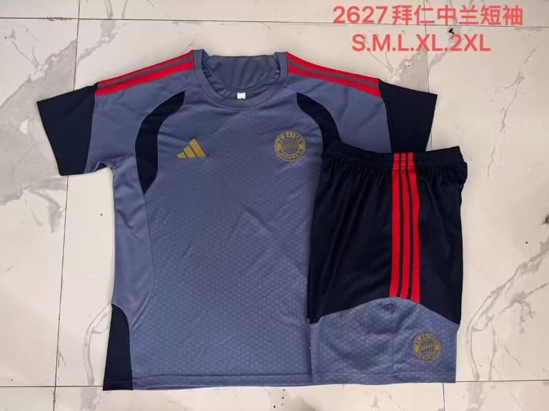 Thailand Quality(AAA) 26/27 Bayern Munich Dark Blue Soccer Training Sets 03