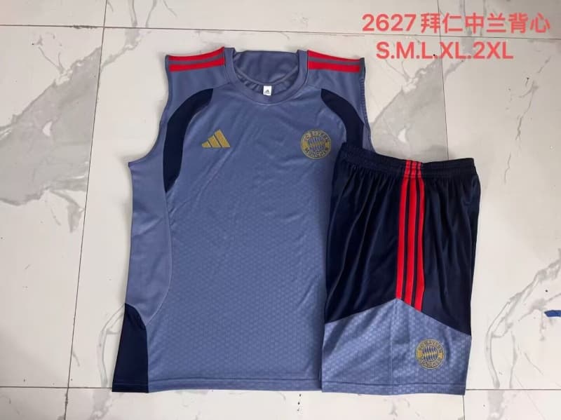 Thailand Quality(AAA) 26/27 Bayern Munich Dark Blue Soccer Training Sets 04