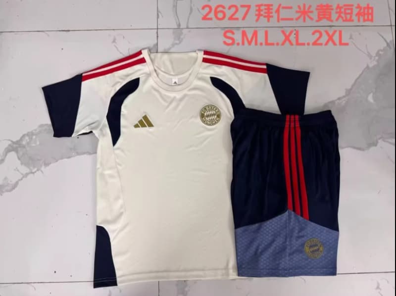 Thailand Quality(AAA) 26/27 Bayern Munich Light Yellow Soccer Training Sets Thailand Quality(AAA) 26/27 Bayern Munich Light Yellow Soccer Training Sets