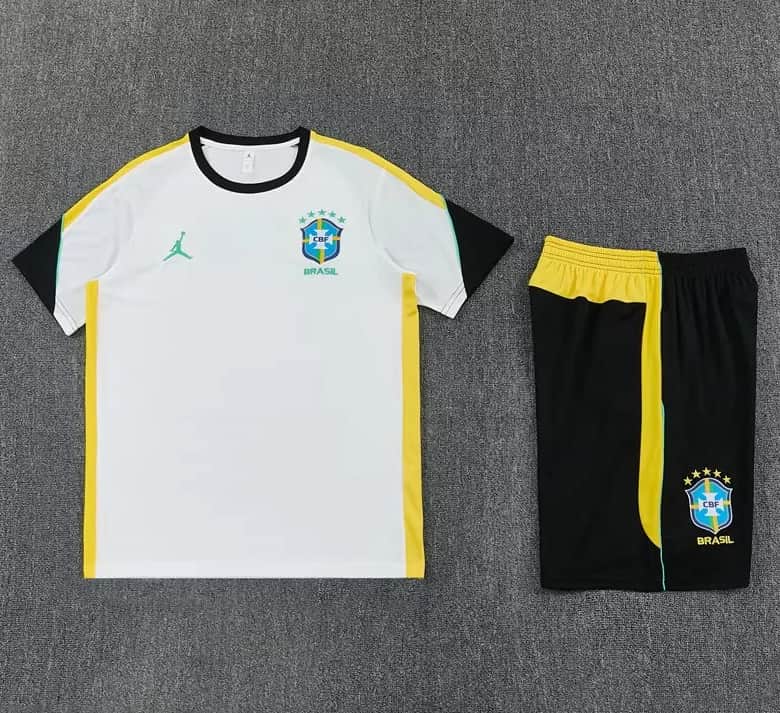 Thailand Quality(AAA) 2026 Brazil White Soccer Training Sets