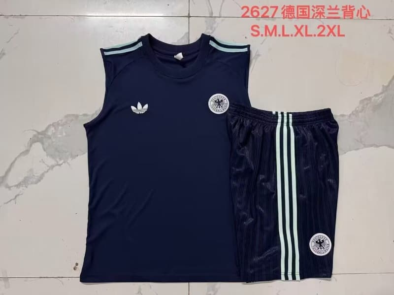 Thailand Quality(AAA) 2026 Germany Dark Blue Soccer Training Sets Thailand Quality(AAA) 2026 Germany Dark Blue Soccer Training Sets