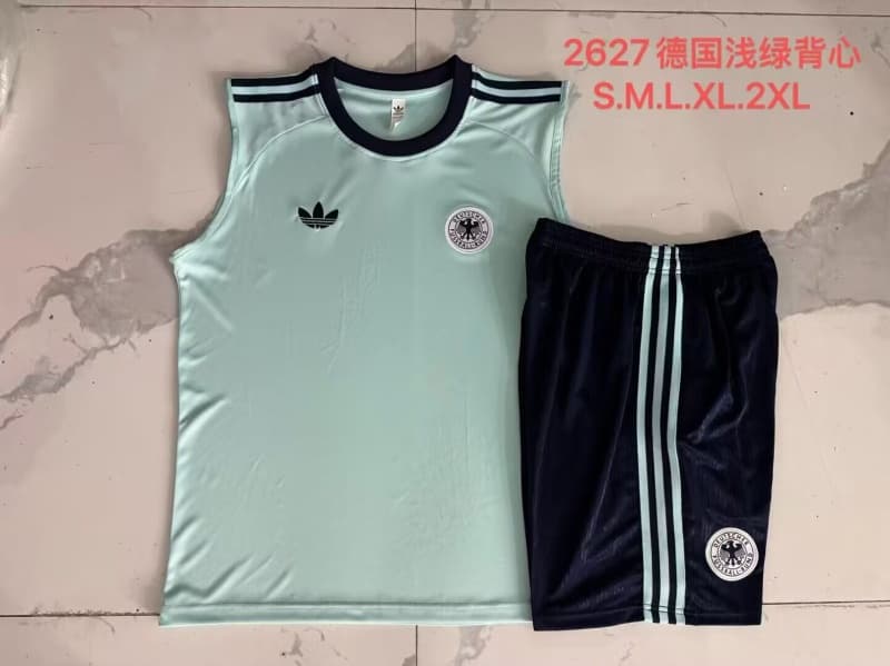 Thailand Quality(AAA) 2026 Germany Light Green Soccer Training Sets