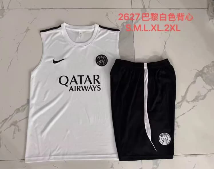 Thailand Quality(AAA) 26/27 Paris St Germain White Soccer Training Sets