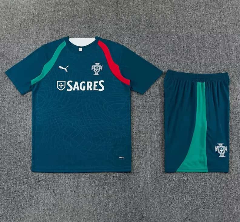 Thailand Quality(AAA) 2026 Portugal Dark Green Soccer Training Sets